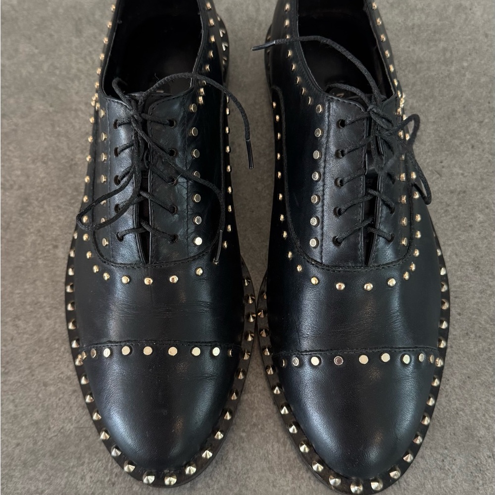 Nine West Black Studded Women's Oxfords